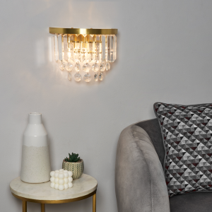 Paladina Satin Brass/clear - Wall light