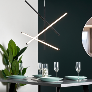 Zaha LED Black sticks ceiling light - Pendant