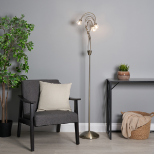 Marianne Antique Brass - Floor Lamp