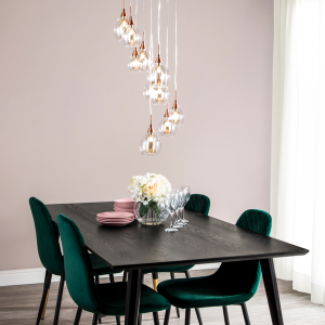 Carmella 10 Light Smoke/Frosted Cluster  -  Pendant