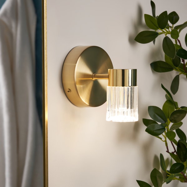 Bizet 5w LED 1light Adjustable Spot CCT IP44 Satin Brass - Image 2