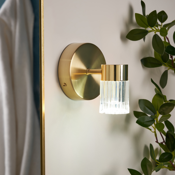 Bizet 5w LED 1light Adjustable Spot CCT IP44 Satin Brass - Image 4