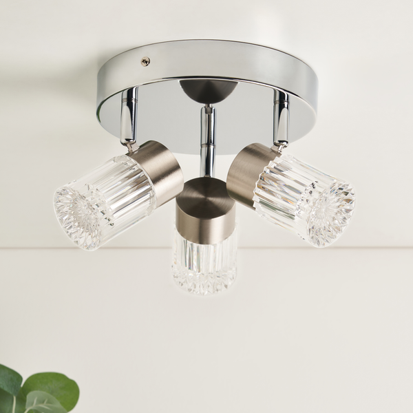 Bizet 15w LED 3light Plate Adjustable Spot CCT IP44 Chrome - Image 3