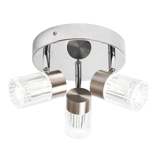 Bizet 15w LED 3light Plate Adjustable Spot CCT IP44 Chrome - Image 8