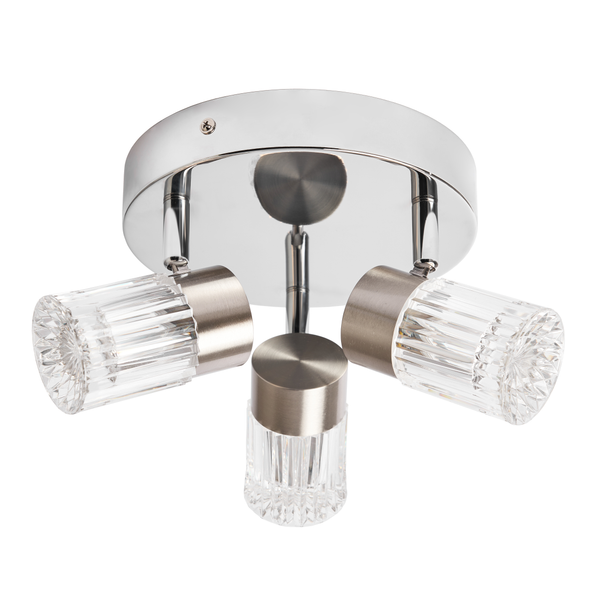 Bizet 15w LED 3light Plate Adjustable Spot CCT IP44 Chrome - Image 9