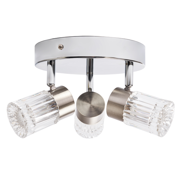 Bizet 15w LED 3light Plate Adjustable Spot CCT IP44 Chrome - Image 10
