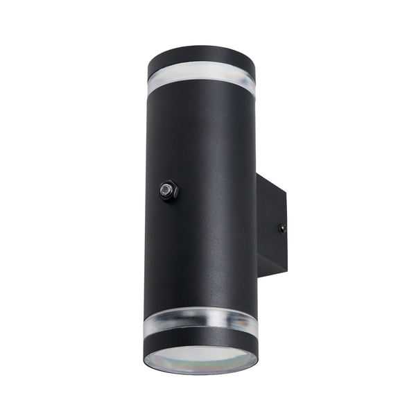 Grant LED Up & Down IP44 Wall Light with Photocell Black - Image 2