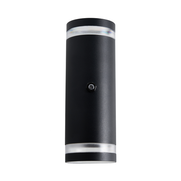 Grant LED Up & Down IP44 Wall Light with Photocell Black - Image 3