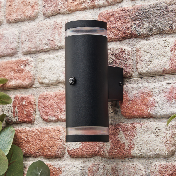 Grant LED Up & Down IP44 Wall Light with Photocell Black - Image 6