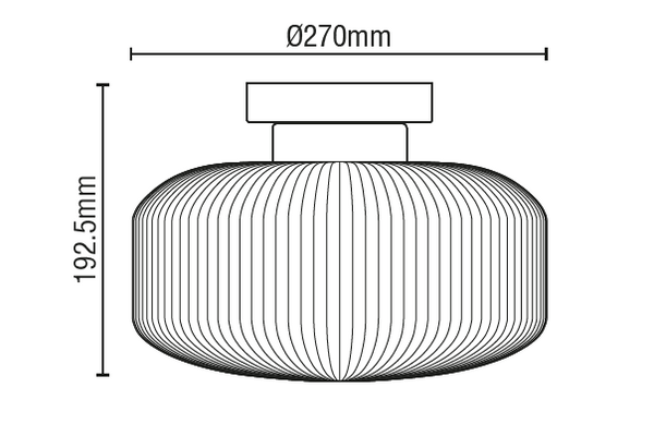Scala 1lt Satin Brass Ribbed Flush Bathroom Light IP44 - Image 8